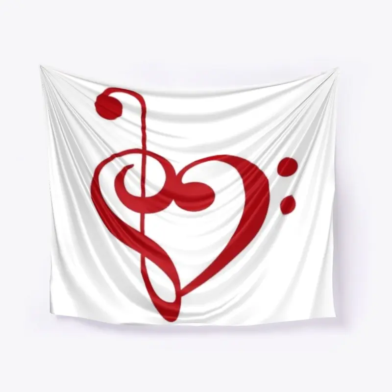 Treble and Bass Clef Equals Love