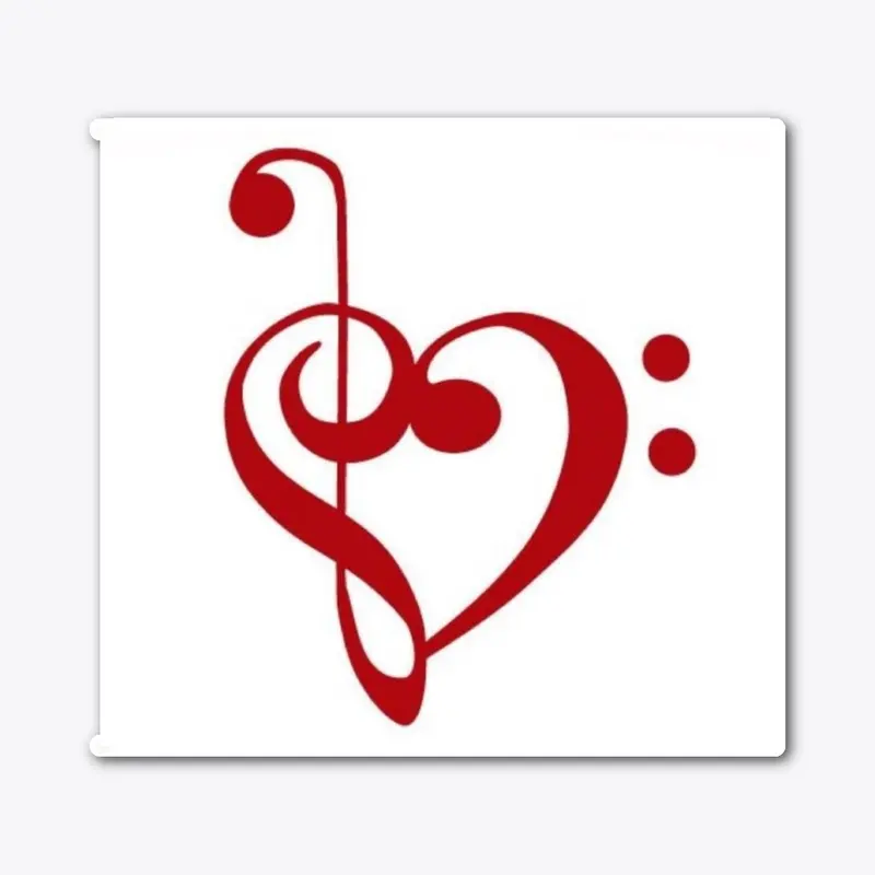 Treble and Bass Clef Equals Love